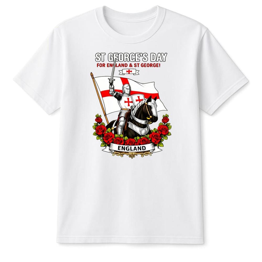 Proud To Be English St Georges Day Unisexs TShirt Unisex Unisex Warrior Sword Tee S