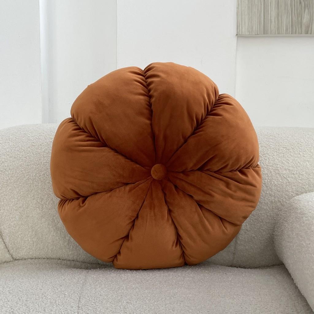 Scandinavian Style Pumpkin Cushion With Polyester Cover For Living Room And Office Decor