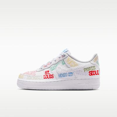 Nike Air Force 1 Low top Kids Skateboarding Shoes White Unisex 35.5