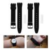 2pcs Soft Silicone 17mm19mm Watchband Watch Strap Replacement Accessory