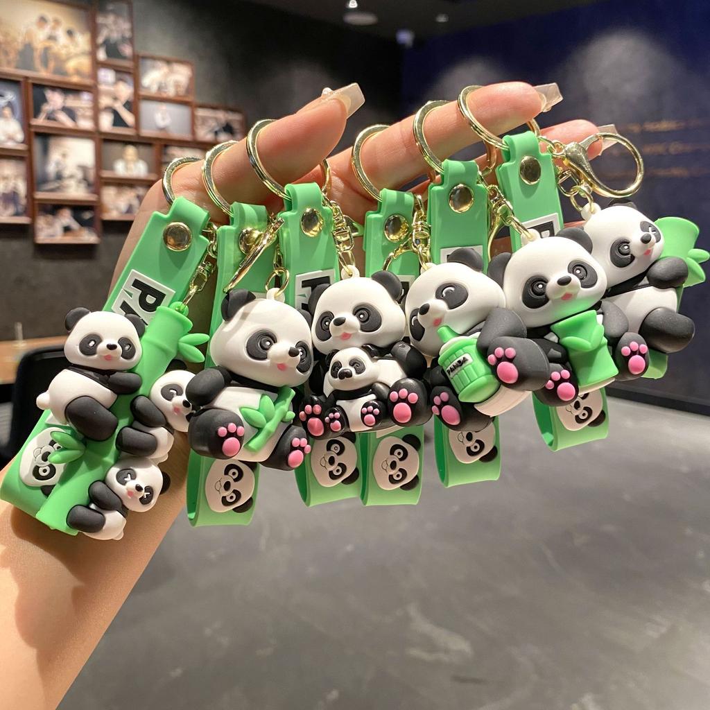 Cartoon Panda Keychain Pendant Panda Key Ring Key Chain Small Gifts Car Bag Pendant