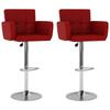 Day and Night - Day and Night Kitchen Stools 2 Units Red Wine Red Synthetic Leather
