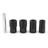 5 Piece Damaged Nut Removal Set, 1Celsius2 Inch Spiral Socket and Straight Bar for Removing Stuck Nuts with Plastic Box