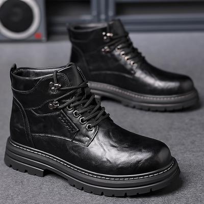 Stivali Martin uomo scarpe in cotone a mezza gamba locomotiva britannica piattaforma uomo stivali da lavoro stivali da neve