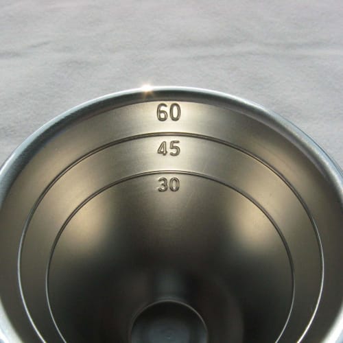 Nagao Tsubame-Sanjo Cocktail Measuring Cup/Jigger Cup, 60ml/30ml, Graduated, 18-8 Stainless Steel, Made in Japan