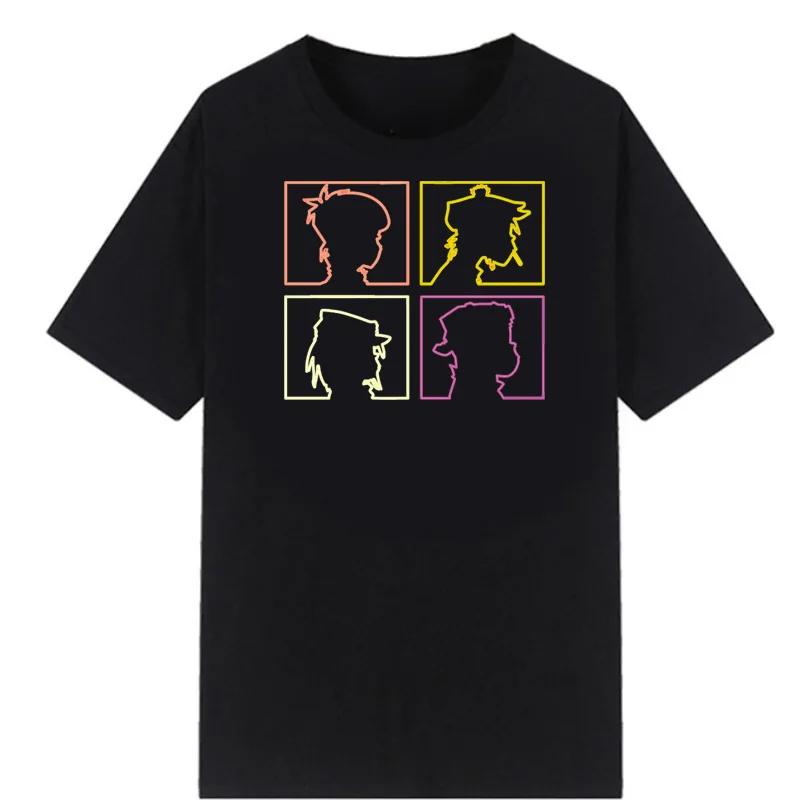 Harajuku Anime Shirt Gorillaz Tee Adult Great Quality Tshirt Retro Manga Graphic Tshirts Men Clothing Oversized T Shirt Mens Tee
