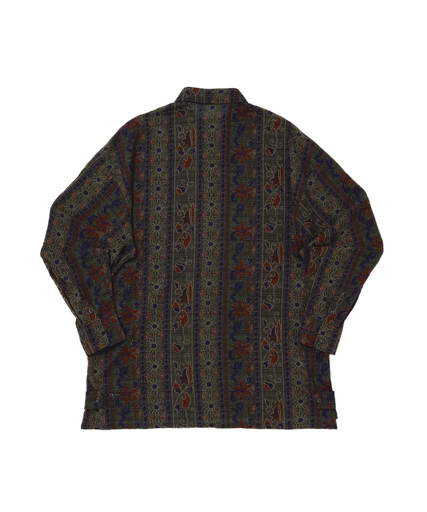 A NOTHING Wood-Cut Drop-Shoulder Shirt (Khaki)