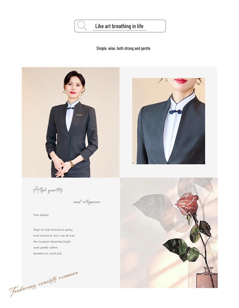 High-End Women's Workwear Set: Business Suit, Hotel Reception, Flight Attendant, Beauty Salon Uniform
