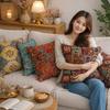 Retro Bohemian Pillow Cushion with Tassel Throw Pillows Ethnic Style Cushion  Room Decoration