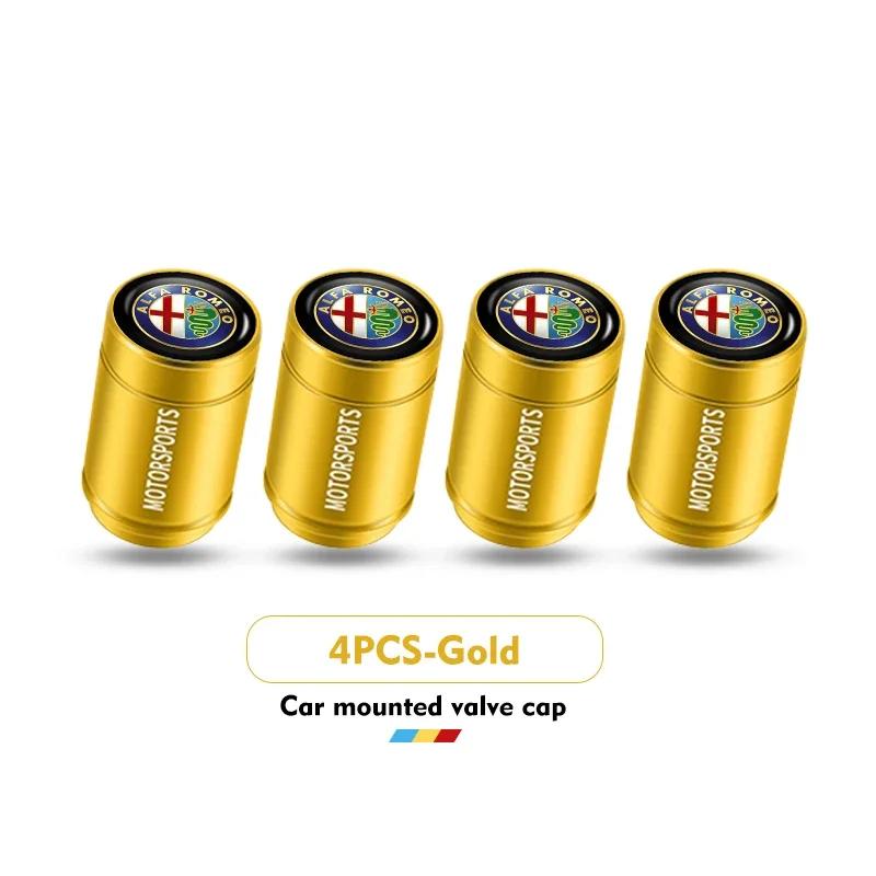 Car Stickers For Alfa Romeo For Alfa Romeo 4Pcs Car Wheel Tire Valve Cap Protection Cover Auto Accessories Giulietta GT 159 147