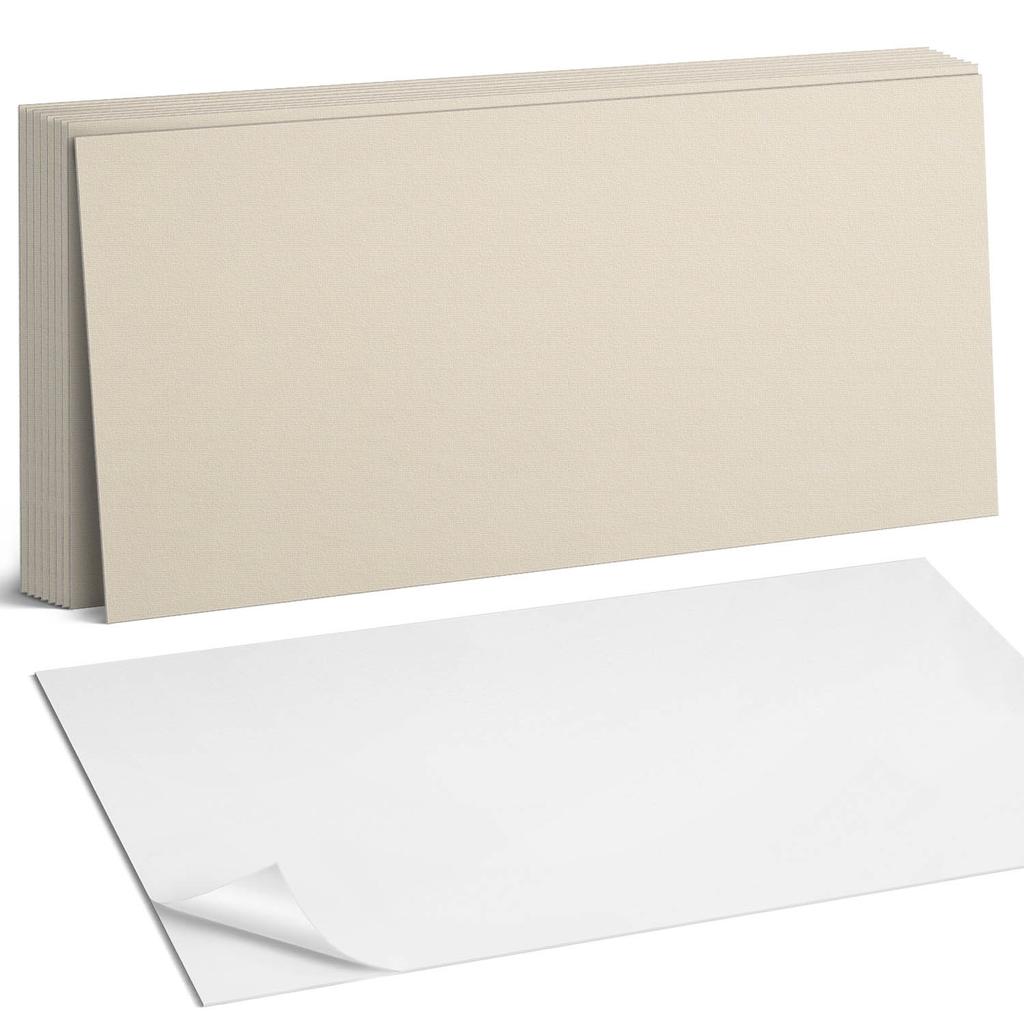 Package of PVC Tiles With Pattern for Living Room Self-Adhesive Color Beige 10X40X20 Cm
