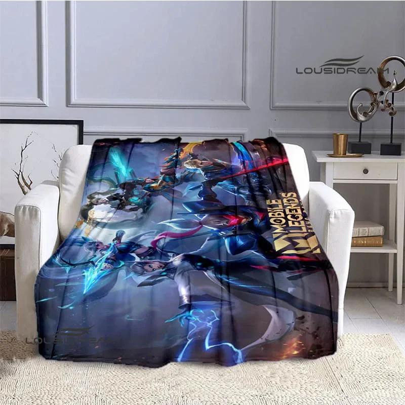 Mobile Legends Bang Bang Cartoon Printed Blankets Fashion Warm Flange Blanket Home Travel Blanket Bed Linings Birthday Gift