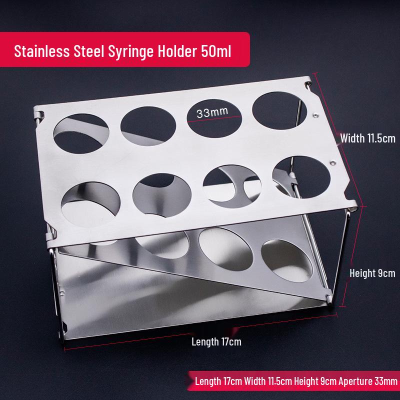 Detachable Stainless Steel Syringe Holder for Beauty Plastic Surgery, 8-Hole, 15-Hole, 20ml/50ml Storage Rack.