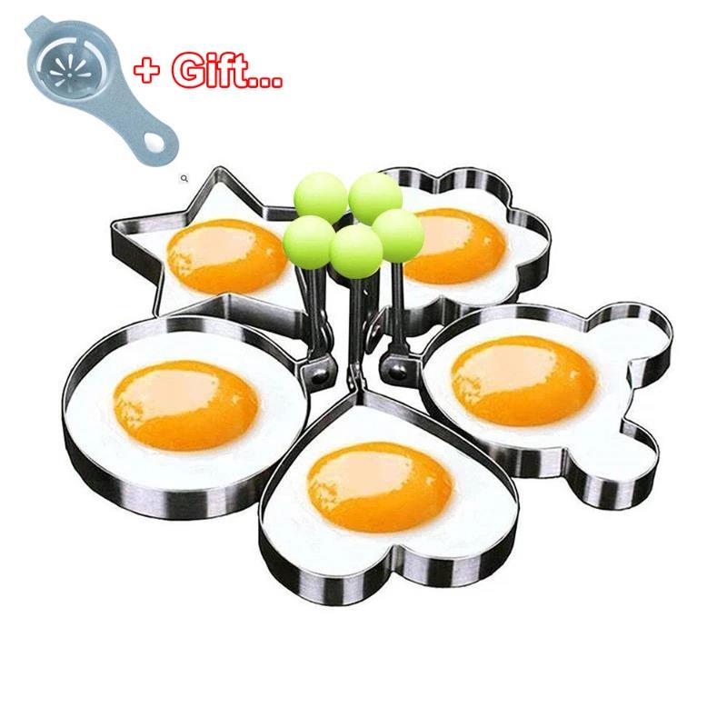 Stainless Steel Fried Egg Egg Mold Steel Fried Cooking Tools Kitchen Accessories Tools Kitchen Steel Egg Egg Shaper Omelette Mol 2