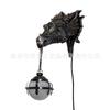 American Dinosaur Dragon Cross-border Wholesale Home Garden Decoration Double Resin Dinosaur Head with Light Pendant Decoration