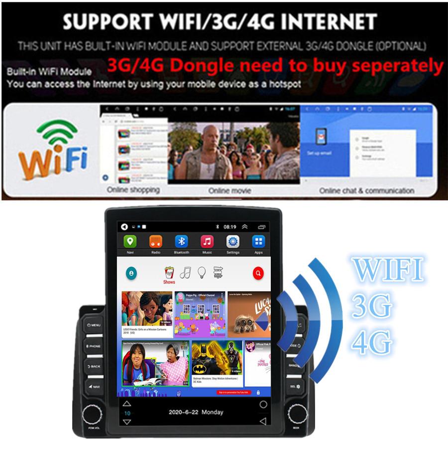 9.7" Vertical Android 11 Stereo Radio GSP Wifi For Chrysler Grand Voyager 11-15