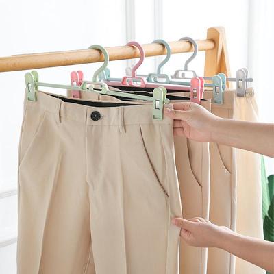 Mehrlagiger Damen-Hosenbügel mit Clips: Nahtlose Aufbewahrung für Hosen, Röcke und Unterwäsche