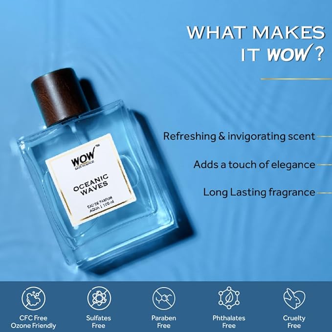 WOW Skin Science Oceanic Waves | Aqua Eau De Parfum | Luxury Perfume For Unisex | 100ml