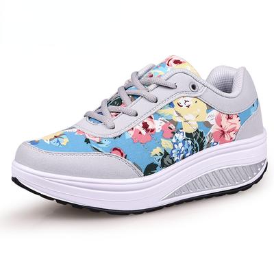 Fashion Platform Women's Sports Shoes Wedges Solid Color Versatile Sneakers Non-slip Vulcanize Shoes Zapatillas De Deporte 2024