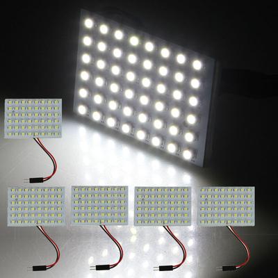 5 X Carro Festoon T10 BA9S Branco LED 48SMD Painel Interior Cúpula Luz de Leitura Lâmpada Luzes do Carro Estilo do Carro