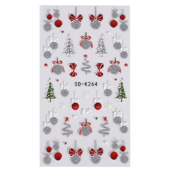 1 Sheet Christmas Pattern Art Snowflake Sticker Fine Workmanship Nail Bow Nail Art Decoration