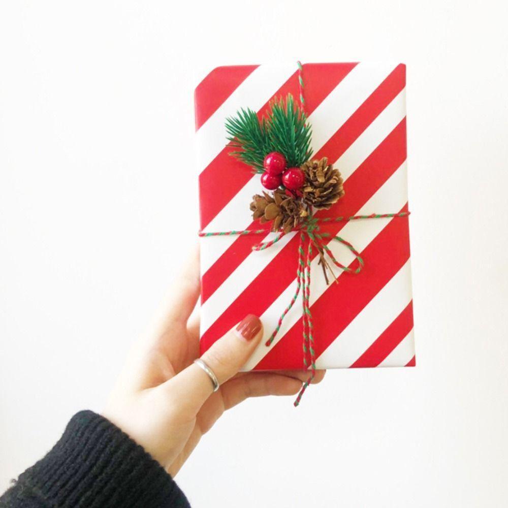 10PCS DIY Christmas Ornament Pine Cone Xmas Gift Box Decor Christmas Pine Cone  Party Supplies