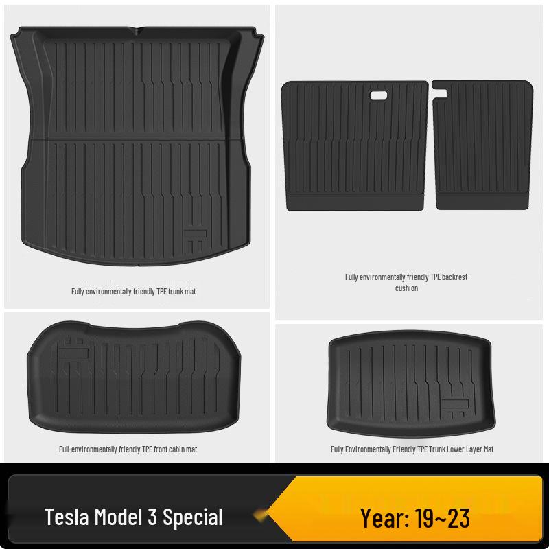 Tesla Model 3/Y Facelift Eco-friendly All-Weather TPE Car & Trunk Mats