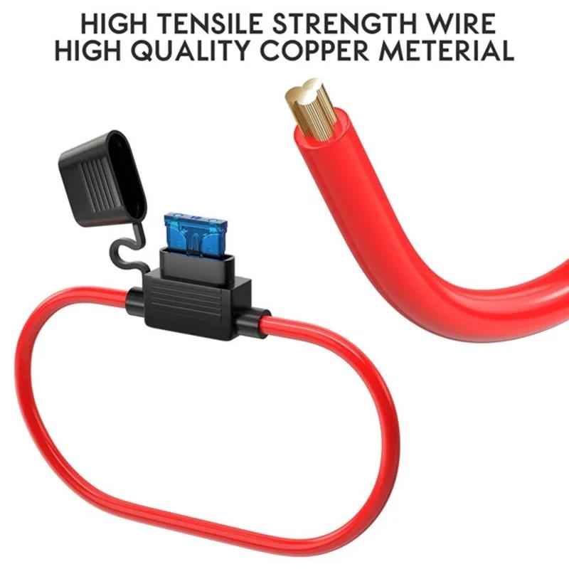 5/10pcs In Line Car Mini Blade Adapter Fuse Holder Splash-proof for 12V Wire Cutoff Switch Socket Damp Proof Splash Fuse Holders1