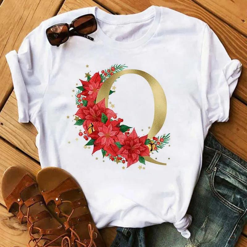 Custom Name Letter Combination Women's High Quality Printing Women Clothing Tops Goth Graphic T Shirts Kawaii Clothes Tee
