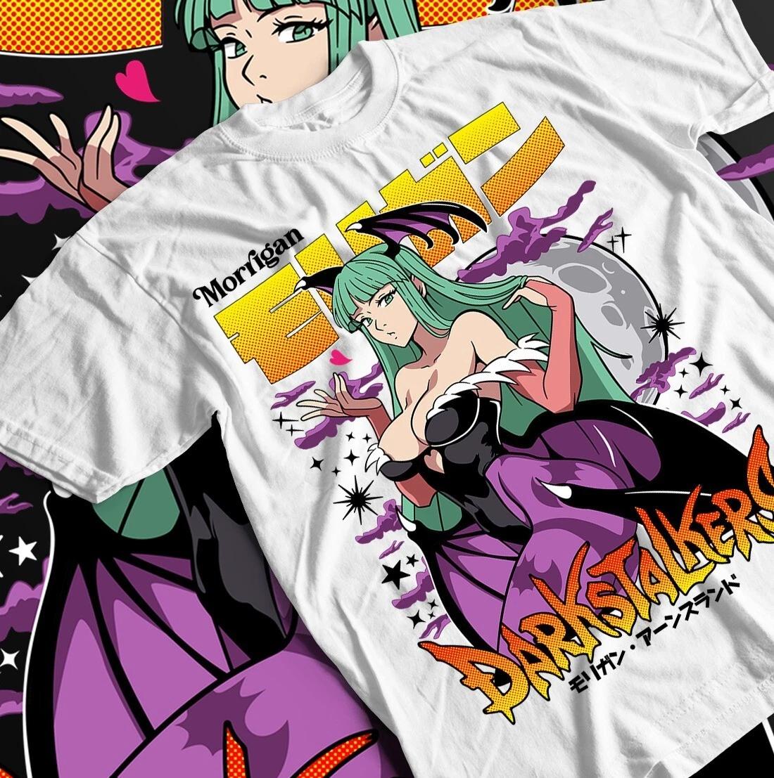 Morrigan Aensland T-shirt, Darkstalkers Shirt, Unisex Tee, Anime Waifu Gift, All 2XL