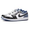 Jordan Air Jordan 1 Low top Vintage Basketball Shoes Men's Black White Blue 553558-414(Team32-SBO