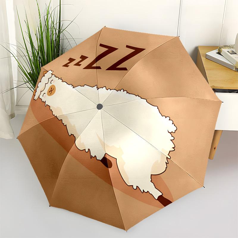 

1pc Sleeping Llama Automatic Open/close Folding Umbrella, Compact Portable Travel Umbrella, Durable Construction yy251230088