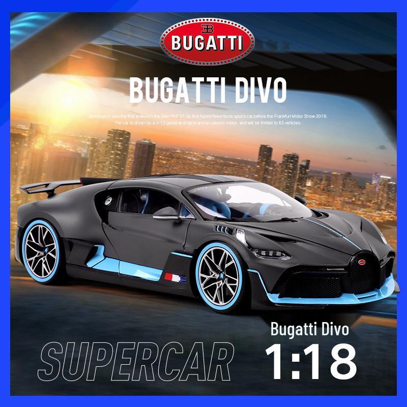 Bimego 1:18 Bugatti Divo Alloy Supercar Model with Windows