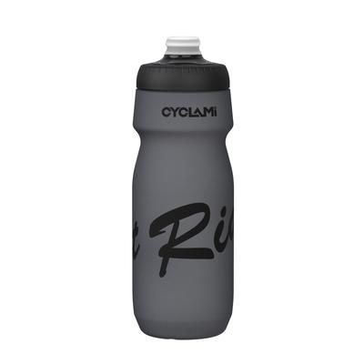 CYCLAMI Gourde à Presser pour Vélo Route, Gourde, Cyclisme, Sports, Extérieur, Vélo, Anti-fuite, 650ml, 61.8g (gris)