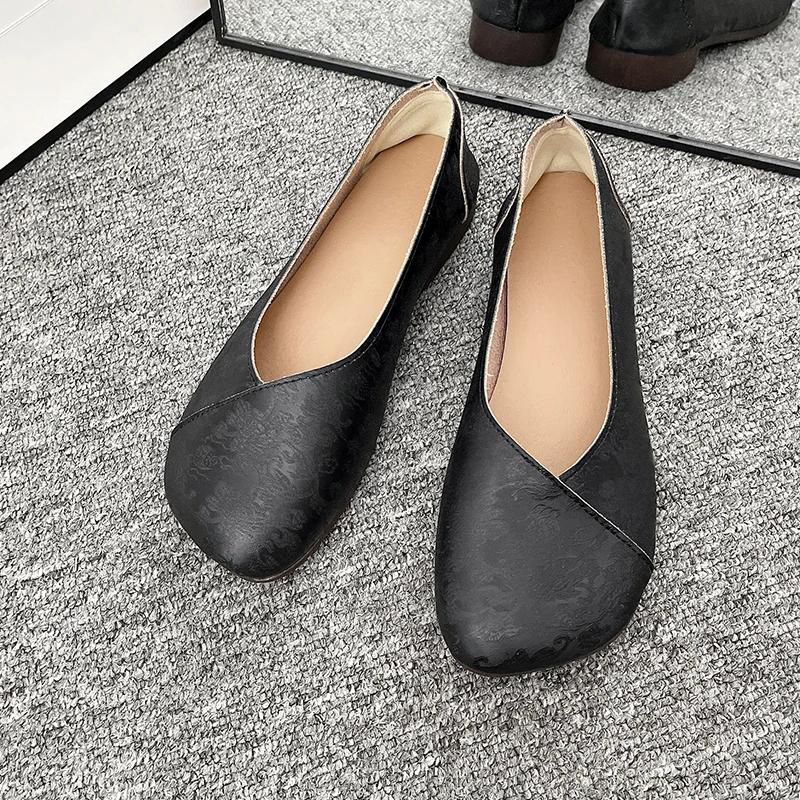 Modische flache Schlupfschuhe für Damen, neue Freizeitschuhe mit quadratischer Spitze für Damen, flache Schuhe, modische Wanderschuhe für Damen, Zapatos De Mujer