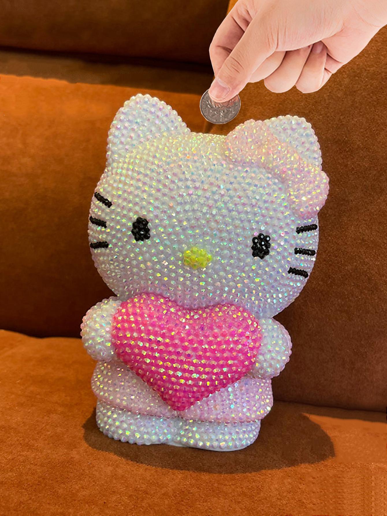 Фигурка Sanrio Кавайный Анимационный Дизайн Куроми Копилка Своими Руками Алмазная Фигурка Девочка DIY Миниатюрная Статуэтка Хелло Китти Фигурка Копилка