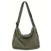 4-Color Large Capacity Canvas Crossbody Hobo Bag - Durable, Adjustable, Trendy Sling
