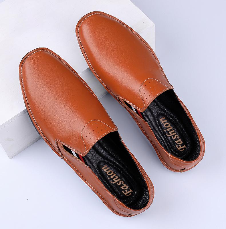 2022 Newest Mens Genuine Cow Leather Casual Shoes Men Loafers Moccasins Flats For Man Slip On Business Male Footwear Driving Shoes