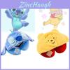 Soft Polyester Fiber Car Neck Pillow Travel Hooded Neck Cushion Cute U-shaped Plush Toy For Adults Yellow Winnie The Pooh Blue Stitch