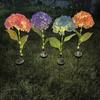 Solar Garden Lights, LED Stake Lamp, Villa Decorative Hydrangea Flower Lights, Creative Outdoor Lighting