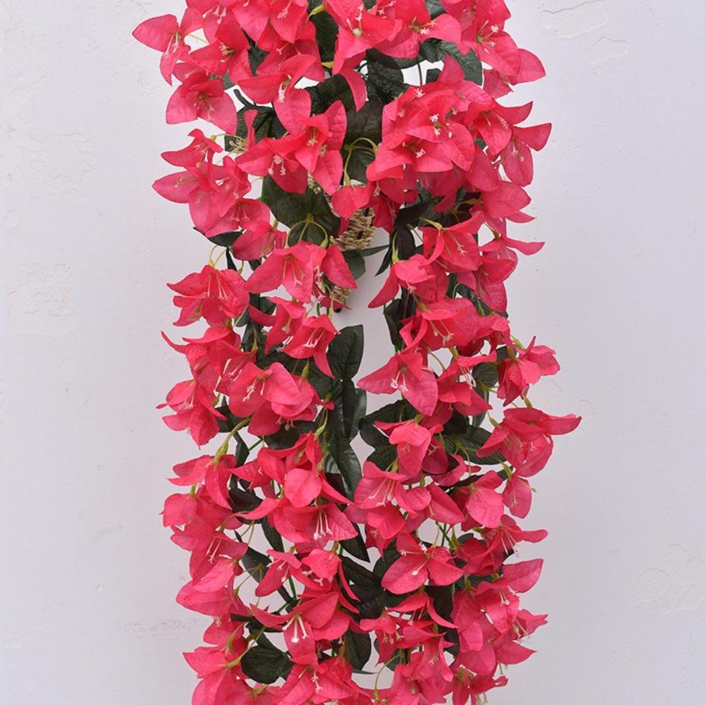Realistic Faux Bougainvillea Fake Silk UV Resistant Artificial Flowers Plant Long Trailing Summer Decoration Bougainvillea Vines