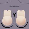 Bunny Ear Lift-Up Nipple Pasties: Push-Up, Breathable, Invisible, Anti-Exposure Silicone Breast Lift Covers