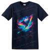 Manta Ray T Shirt Cosmic Ocean Neon Galaxy Art Aquatic Animal Graphic Tee Gift
