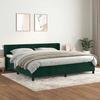 Exclusive House - Slatted Bed Base and Mattress Dark Green 200x200cm Velvet