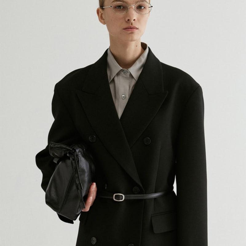 fromwhere Minimal Slim Belt Black