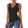 Women's Fashionable Summer Outdoor Wear, New Slim-fit Color V-neck Sleeveless Camisole Top