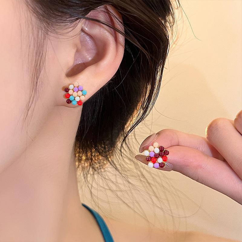 

Summer Candy Color Beaded Earrings - Sweet, Cute, Minimalist Jewelry