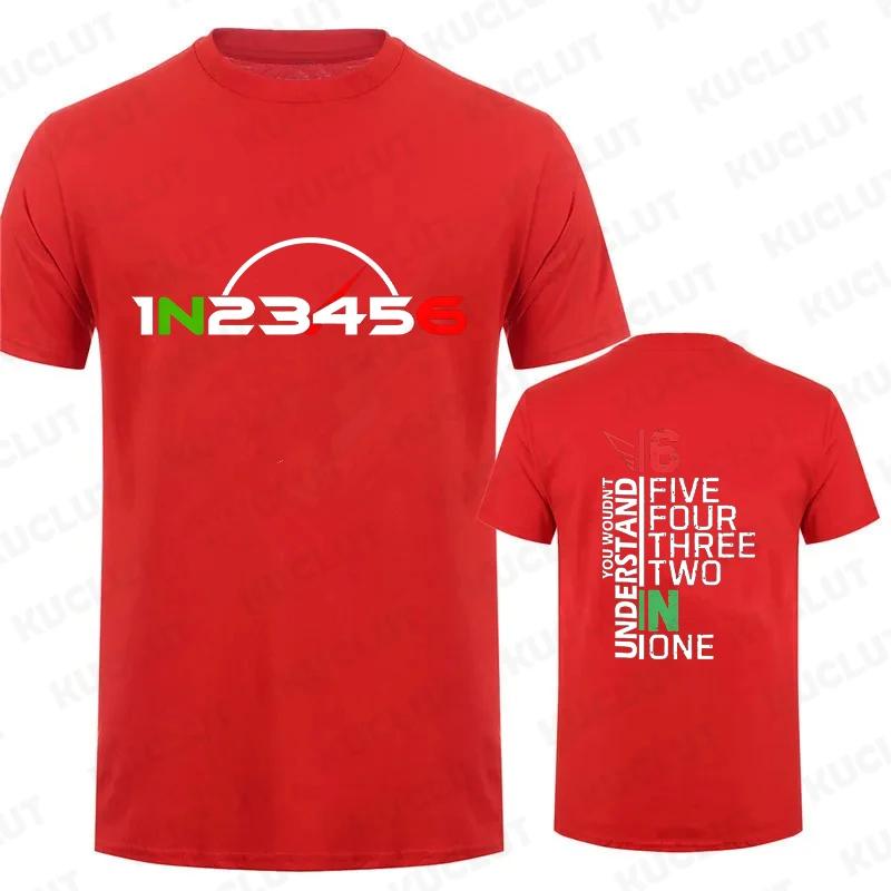 Motorcycle Gear 1N23456 Design Tshirt for Men Autocycle Motorbike Speedometer Personalized Print Game Tshirts Vintage T Shirts