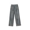 American retro old jeans women's high waist and thin straight wide-leg pants loose drape long pants fashionable