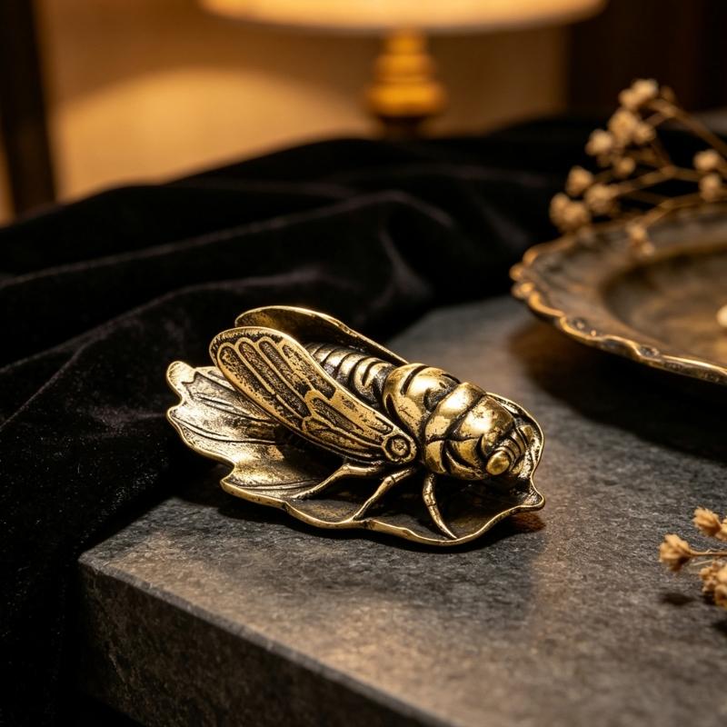 Cicada Figurine,Decorations Cicada Statue Animal Sculptures Ornament for Home Office Desktop Decors Collectible Gift